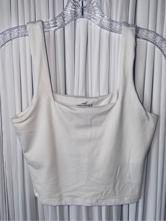 Hollister Tops - Hollister White Square-Neck Crop Tank Top